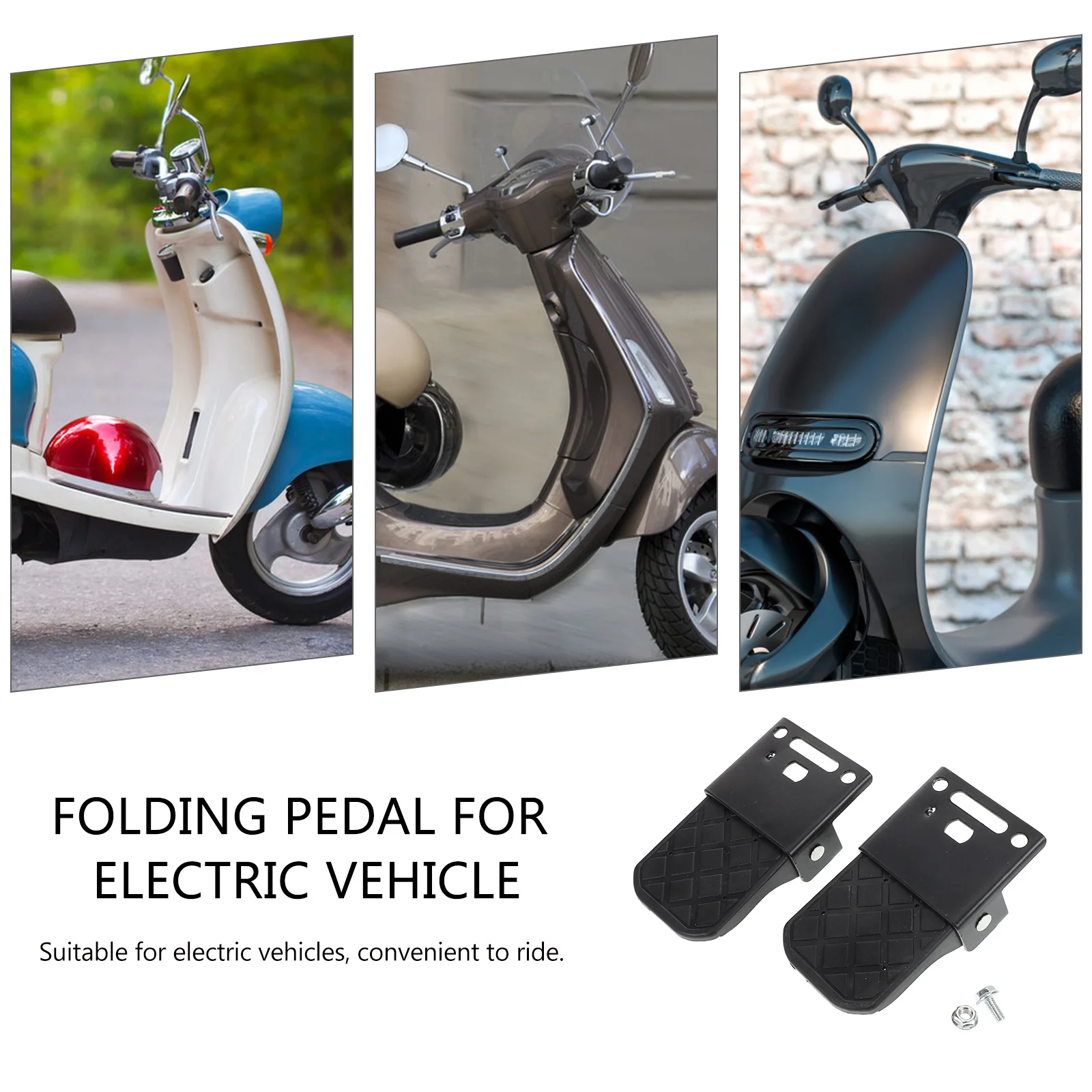 

1 Pair Folding Electric Bike Pedals Stable Riding Foot Rests Replacement Use Outdoor Cycling Footrests For Electric Bicycle