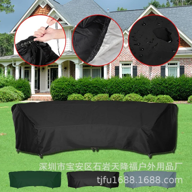 

Hot Sale, Curved Outdoor Sofa Furniture Dust Cover 210D Curved Sofa Cover Multicolor