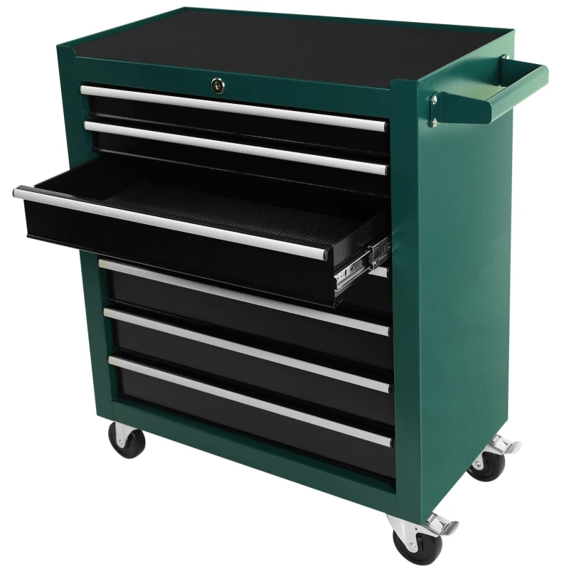 Cabinet Easy Large Storage Tool Tool cabinet Used Variety Wheels Work 7-Drawer Rolling Tool Cart, Rolling Tool Box on Wheels, Lo