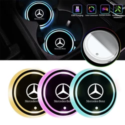 Led Araba Fincan USB Şarj Aydınlık Coaster Mercedes Benz AMG W177 W176 X166 X167 C257 C218 X253 C118 C117 H247 Aksesuarları