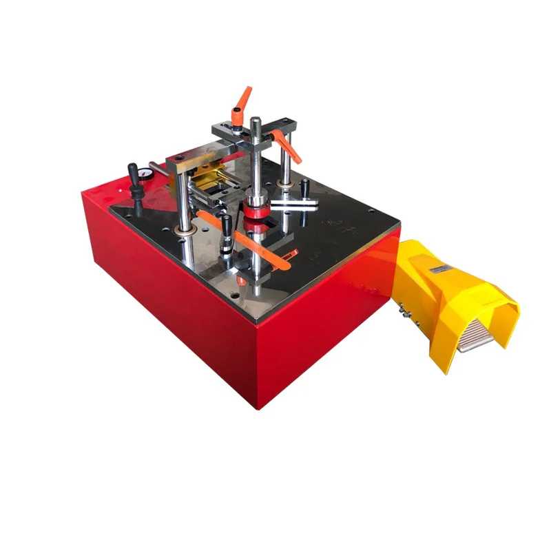 【HOT】A5 Red Desktop Pneumatic Nail Angle Machine Frame Mounting Woodworking Machinery Hardwood Oil Painting Frame Splicing