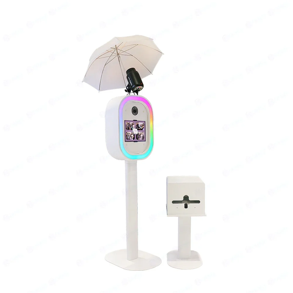 

2025 New Trend Oval iPad 13 Photo Booth Salsa Photobooth DSLR Shell Surface Pro Case with Printer Stand/Adjustable Camera Height