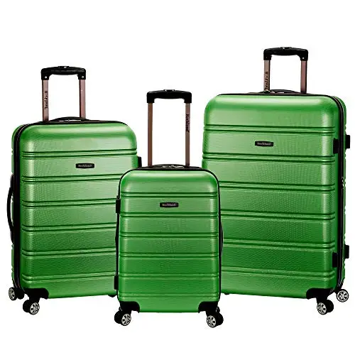 

Rockland Melbourne Hardside Expandable Spinner Wheel Luggage, Green, 3-Piece Set (20/24/28)