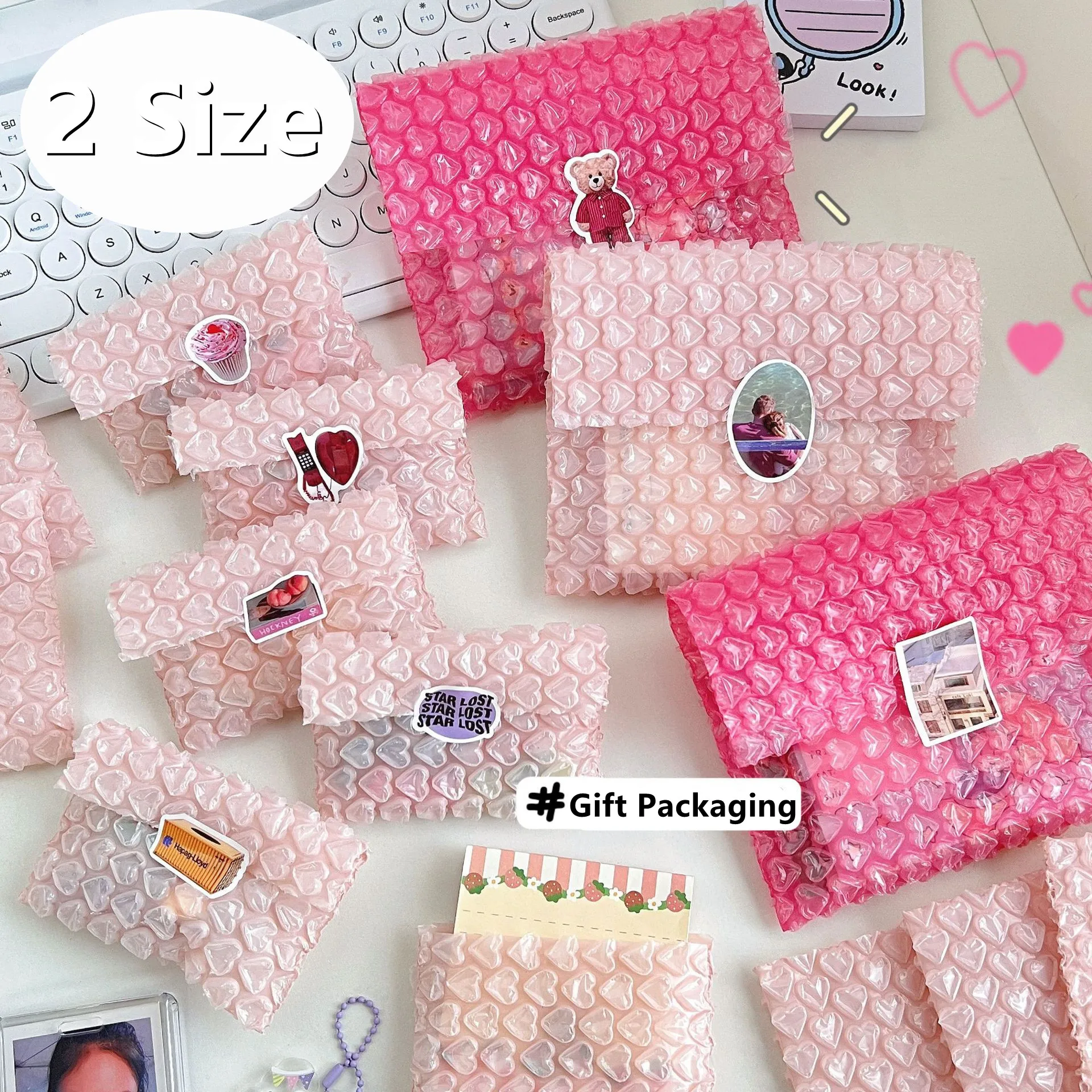 Pink Love Bag Bubble Envelope Bubble Envelope Padded Envelope Packaging Bag Business Bubble Envelope Mailing Packaging Pouch 1PC