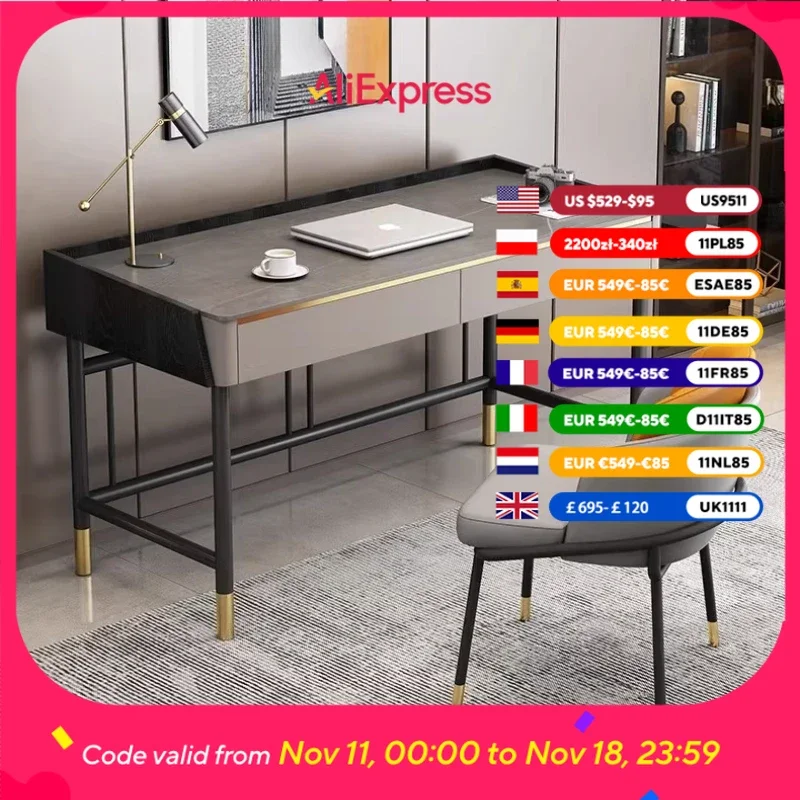 

Storage Luxury Modern Office Desks Drawers Chair Asthetic Writing Standing Computer Desks Gaming Laptop Scrivania Furniture