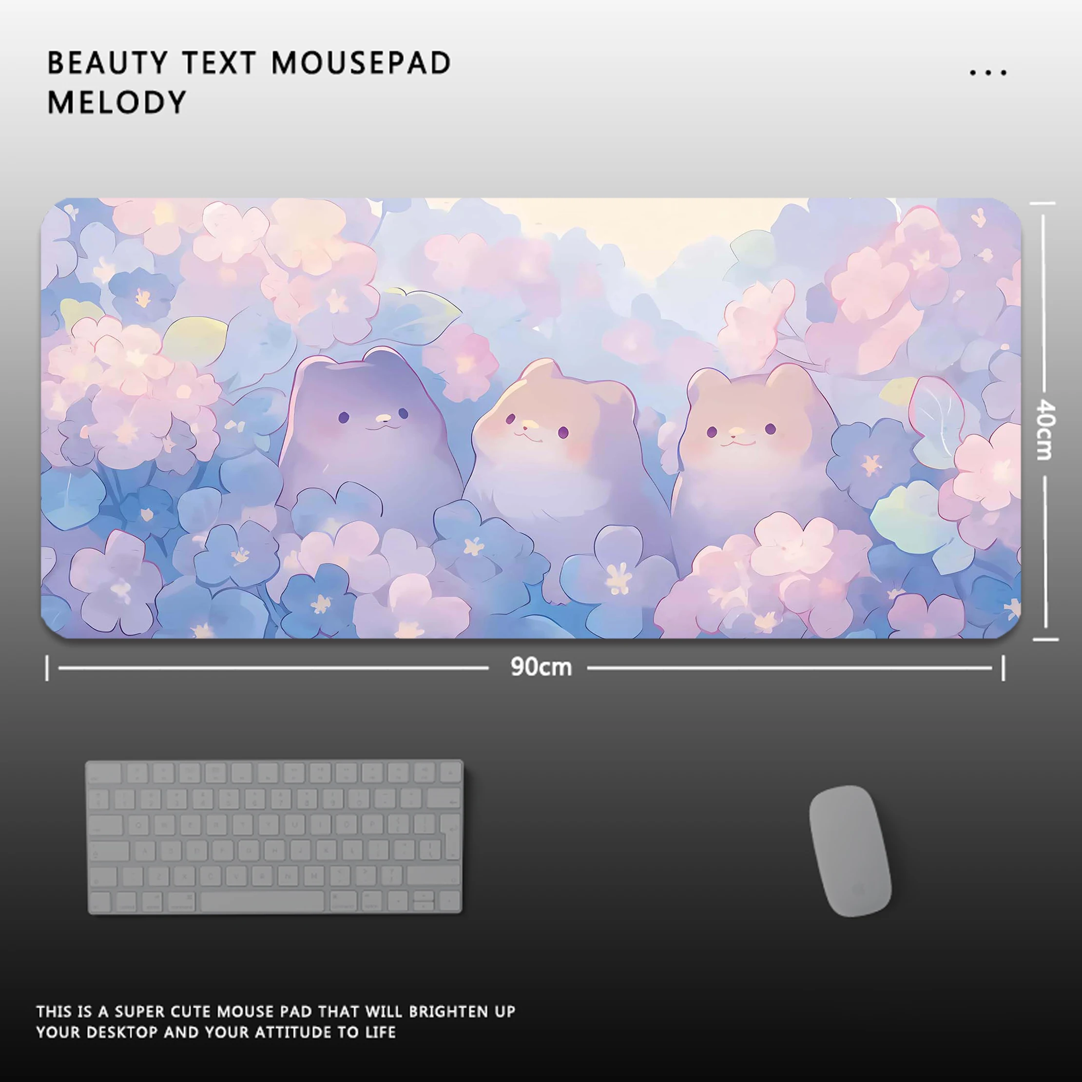 

Gaming Mousepad Monster Cute Cat Large Mouse Mat Big Desk Pad Non-Slip Rubber Mouse Pad Big Keyboard Mats Mouse Pad Mousepads