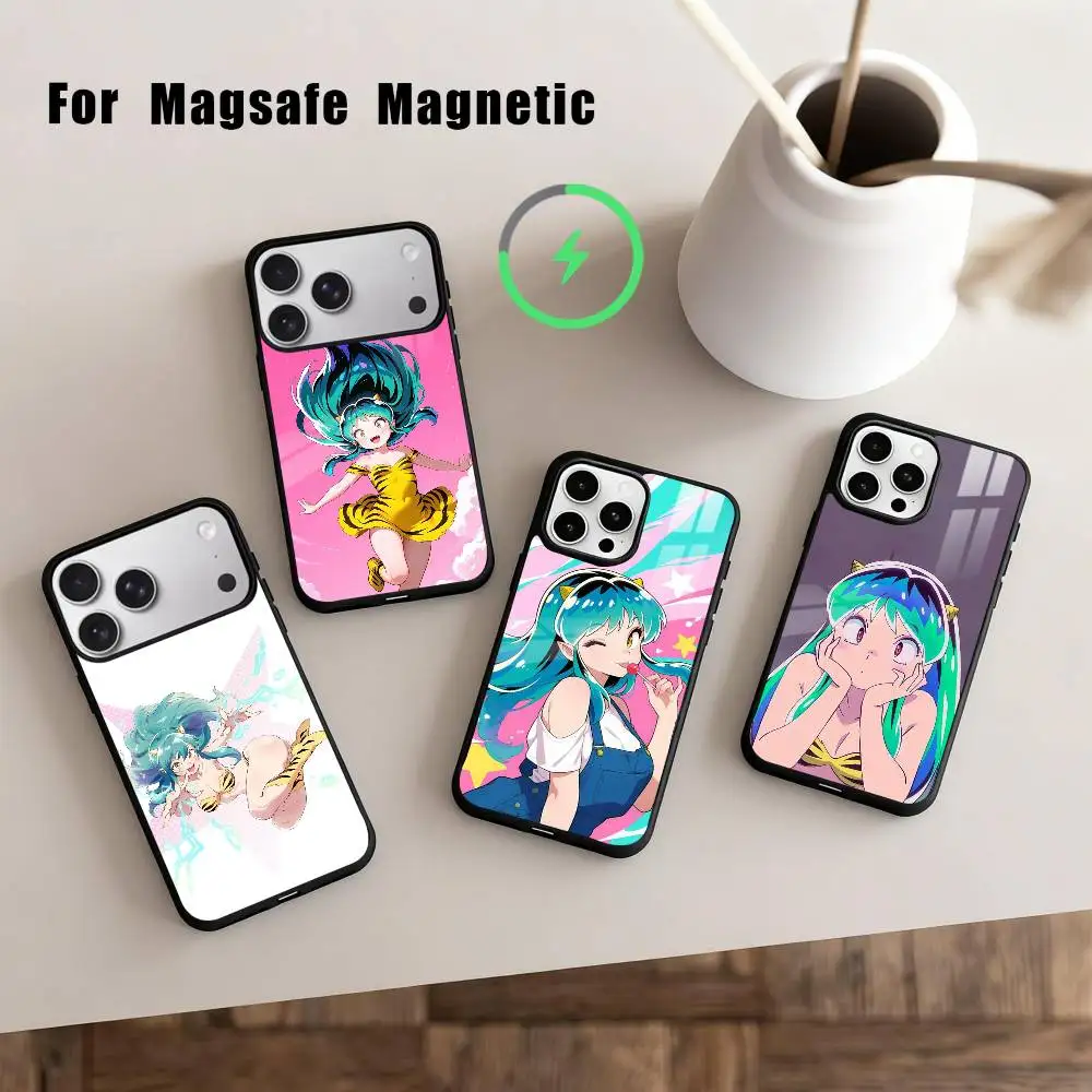 

U-Urusei Yatsura L-Lum Mobile Phone Case For iPhone 17,16,15,14,13,12,Plus,Pro,Max for Magsafe Magnetic Wireless Charging
