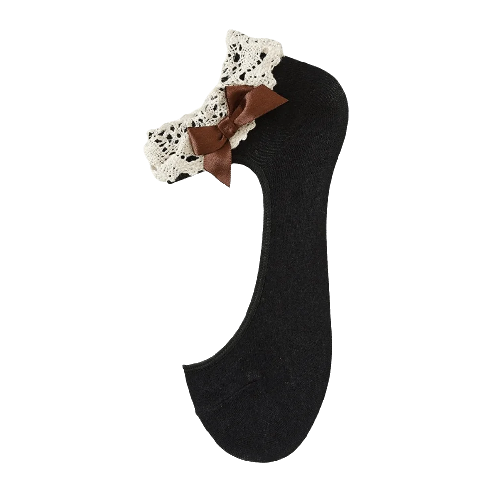 Solid Color Lace Frill Boat Socks Ruffled Trim Thin Ankle Socks Jk Lolita Hollow Out Low Cut Socks Casual