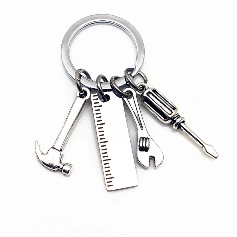 

Dad Letters Dad Letters Keychains Hammer Screwdriver Dad Letters Keyring Wrench Stainless Steel Father's Day Pendant