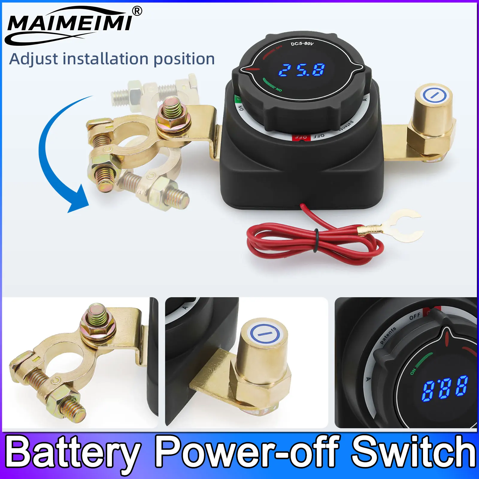 

5-80 В универсальные двигатели, переключатели отключения питания аккумулятора, водонепроницаемый отключатель для грузовиков, автомобилей, 12 В, 24 В