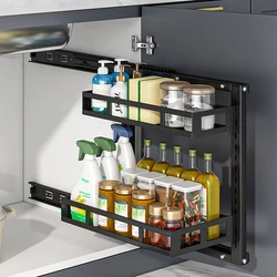 Kitchen Sink Rack szafka do przechowywania regał do przechowywania wysuwana łazienka wykończenie półka ścienna wysuwany kosz Organizer do kuchni