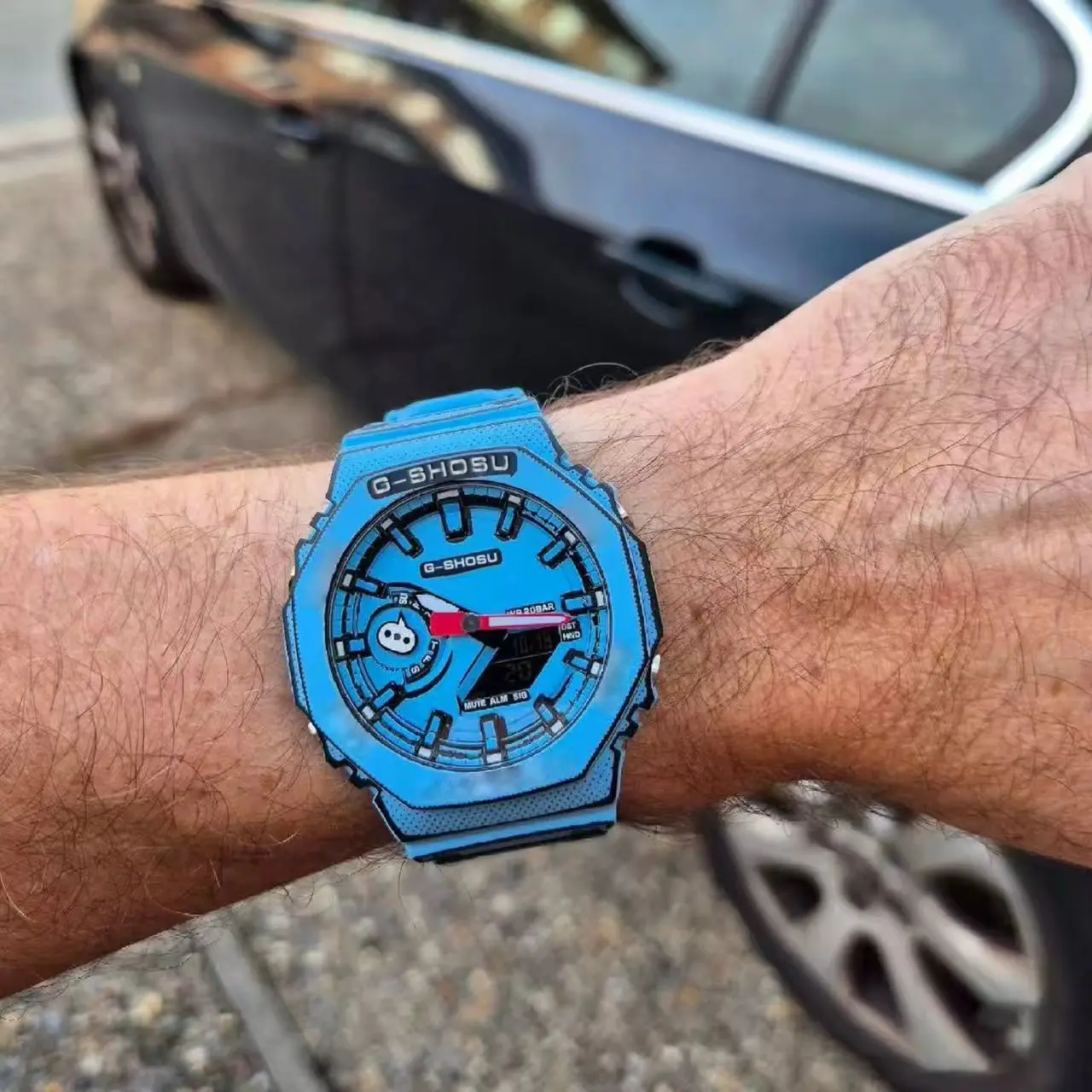 

Comic Sport Electronic Unisex Watch Full Function LED Dual Display World Time Large Dial