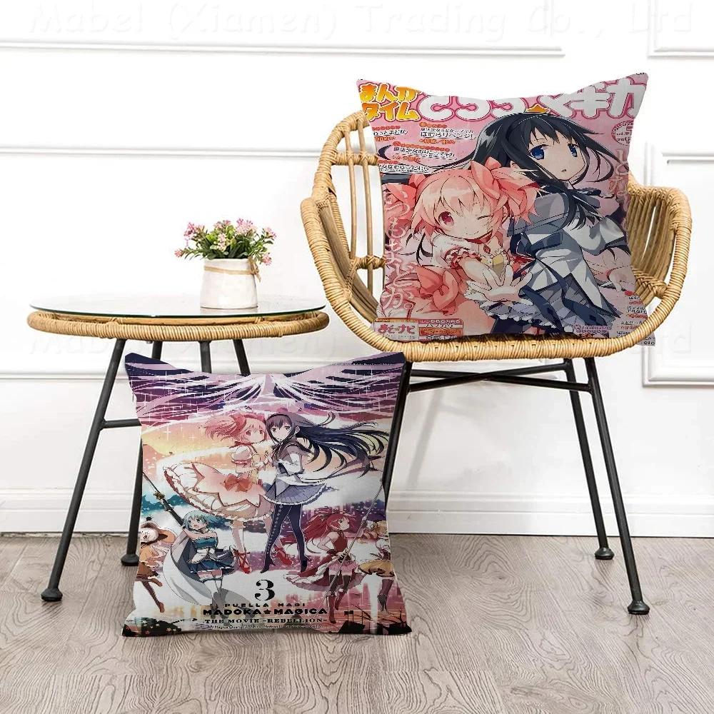 

Аниме фигурка Puella Magi Madoka Magica персонализированная картина текст домашние декоративные подушки подарки для дома 45x45 см