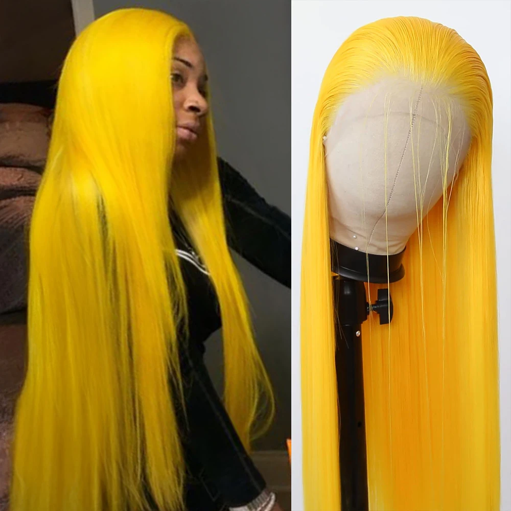 

Snwprin 30, 38 дюймов, светло-желтый, 13x6, кружевной фронтальный парик, прямые человеческие волосы, цветной парик спереди, человеческие волосы, плотность 180, распродажа