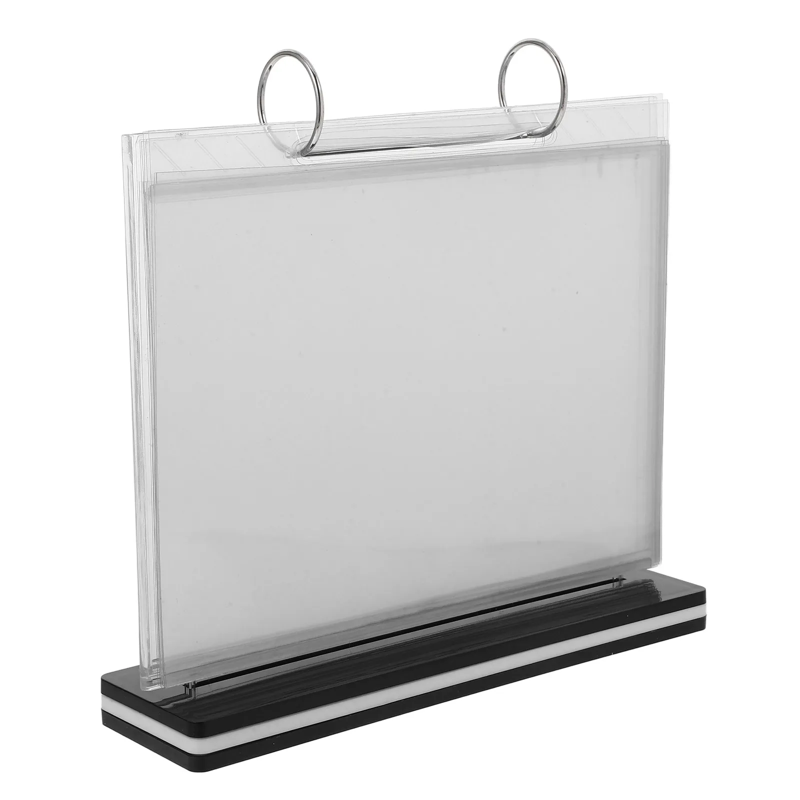 Plastic Menu Folder Stand Restaurant Table Card Holder Menu Sleeves Flip Paper Organizer Desktop Advertising Display Rack