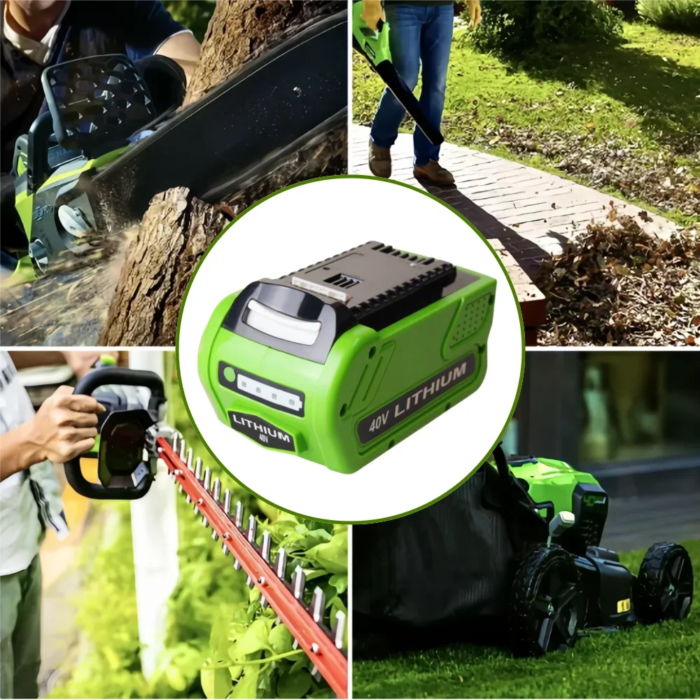 GreenWorks 잔디 예초기 전동 공구 배터리 교체용, 40V G-MAX 전동 공구, 40V 5000, 6000, 8000mAh