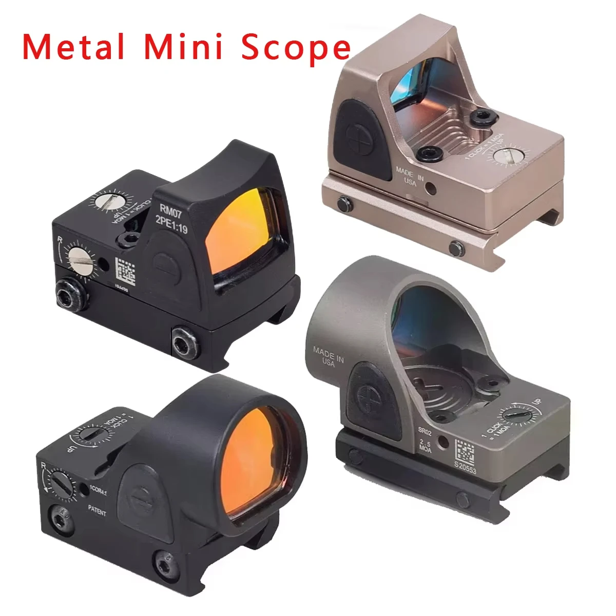 

Tactical Mini Red Dot Sight Scope Metal Nylon Material Practice Shooting Pistol Glock 17 19 9mm Rifle AR15 20mm Rail Hunting