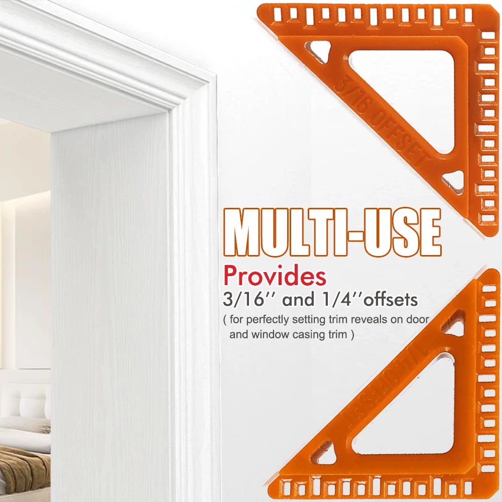 L'outil de révélation de boîtier de porte et de fenêtre en plastique moulé de 4 couleurs fournit des offs de 3/16" et 1/4" et une écart de 1/8"