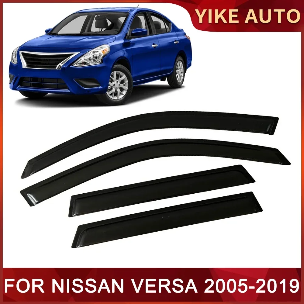 

Window Visor for NISSAN VERSA 2005-2019 Weathershied Door Visor Wind Sun Rain Guards Side Window Wind Deflectors Auto