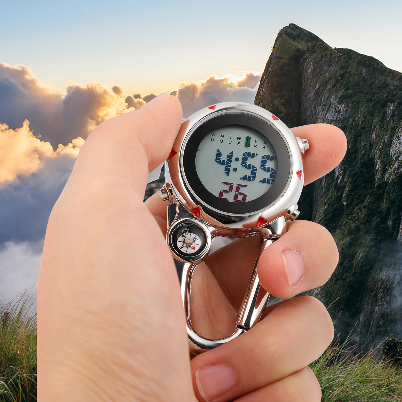 carabiner-stainless-steel-hanging-watch-mini-clip-on-quartz-waterproof-night-glow-compass-outdoor-climbing-running-backpack