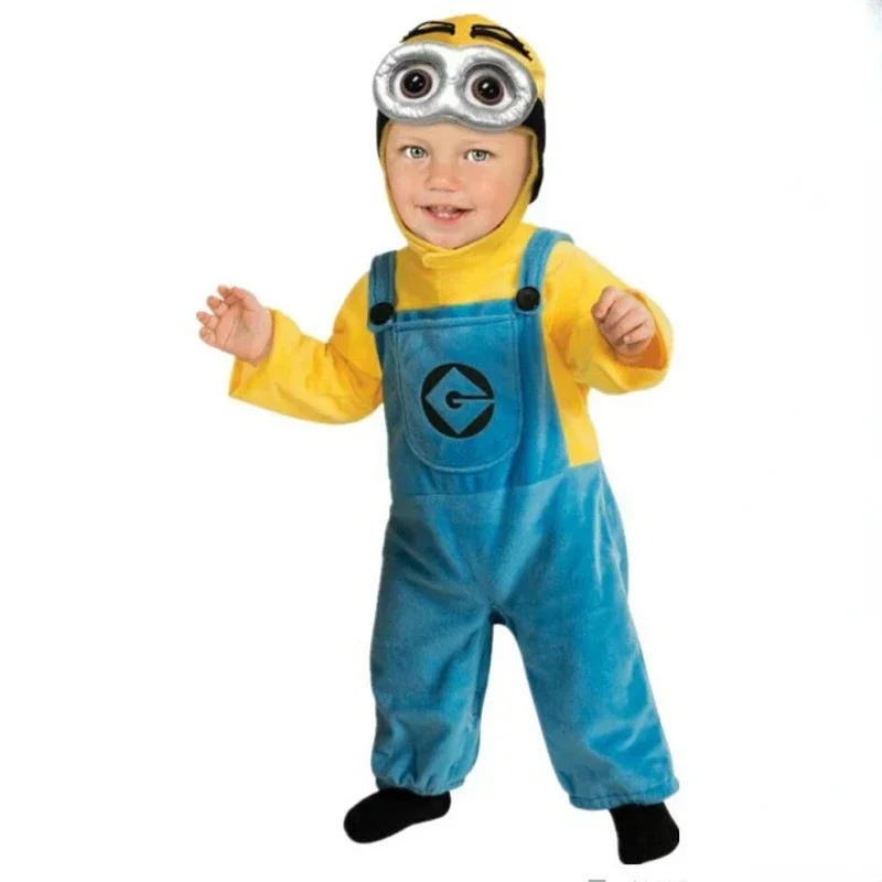 Anime Minions Full Family Cosplay Costume Boy Girl Dress Kids Adult Jumpsuits Masquerade Despicable Me Carnival Party Dress Up