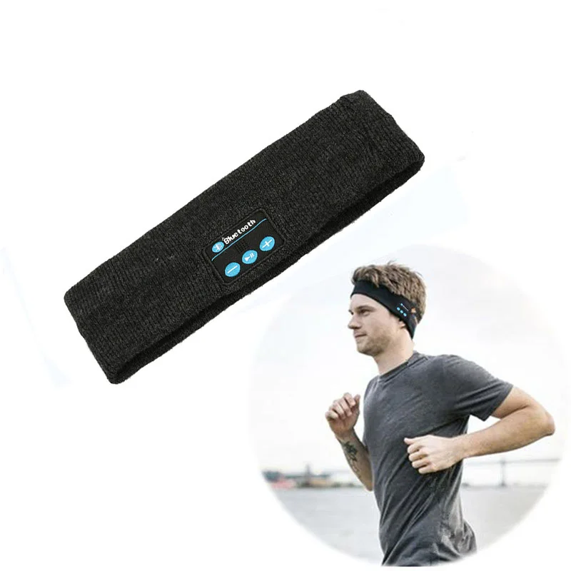 

Hot selling wireless link music sports headband bandana binaural stereo headphones removable and washable Hot