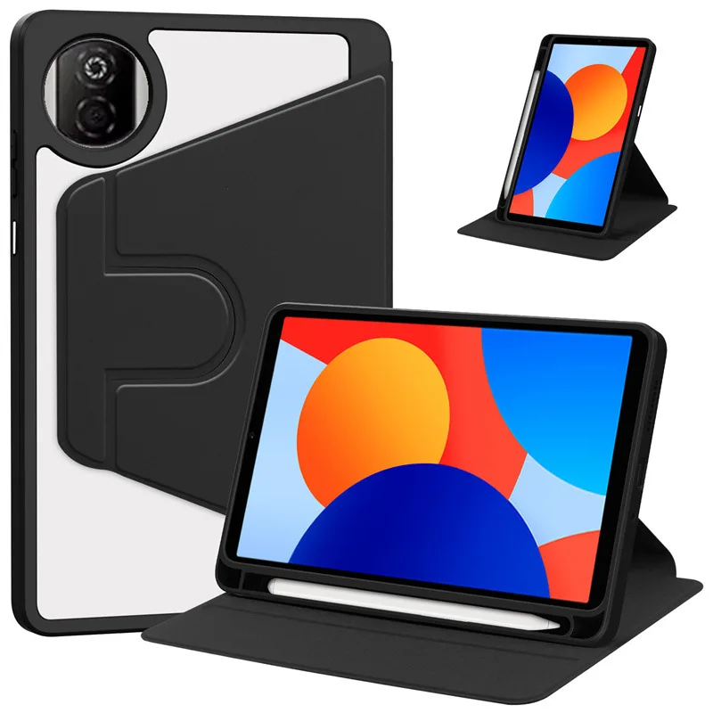Hülle für Honor Tablet X7 8.7, Acryl-Drehständer mit Stifthalter, stoßfeste Rückseite – Detail 1