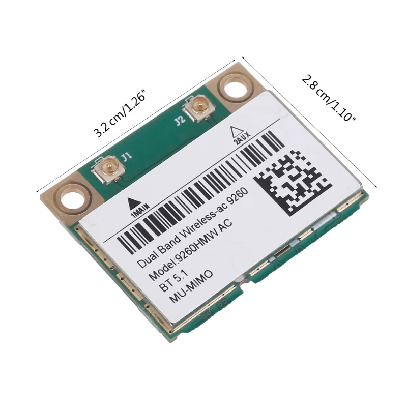 WiFi 9260HMW 2.4 جيجا هرتز/5.0 جيجا هرتز متوافق مع بلوتوث 5.0 بطاقة PCIE صغيرة لأجهزة الكمبيوتر المحمول دروبشيب