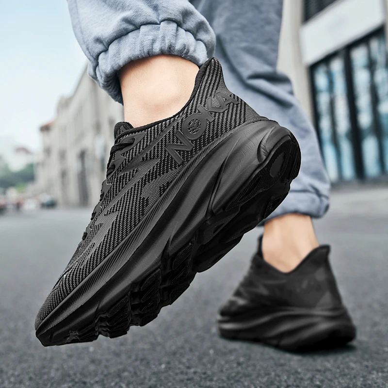

New all black dad shoes for men and women, black warrior N-shaped sports and leisure shoes, mesh breathable women's shoes