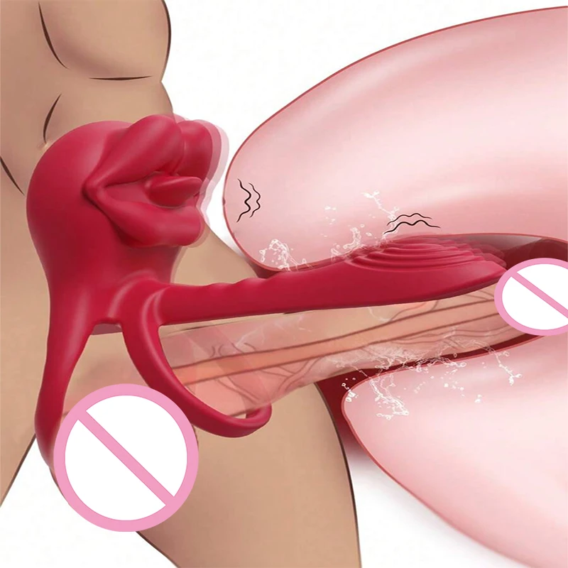 Cock Ring Vibrating for Men Male Erectile Penis Ring G-Spot Clitoris Anal Stimulator Ejaculation Delay Adult Sex Toy for Couples