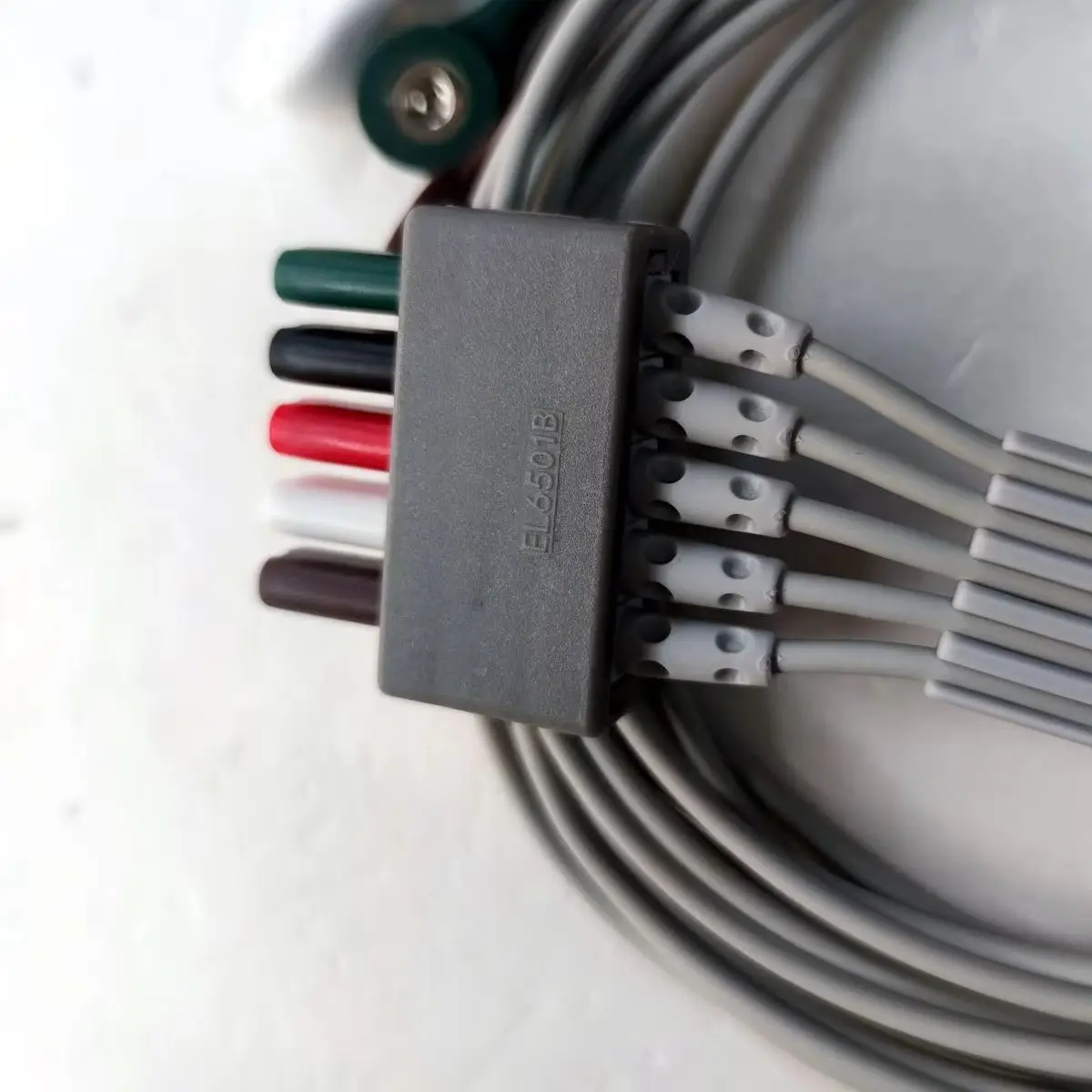 NEW   Original EL6501B ECG Splitter 5 Button-type Monitor ECG Lead Wire Split Cable Accessories