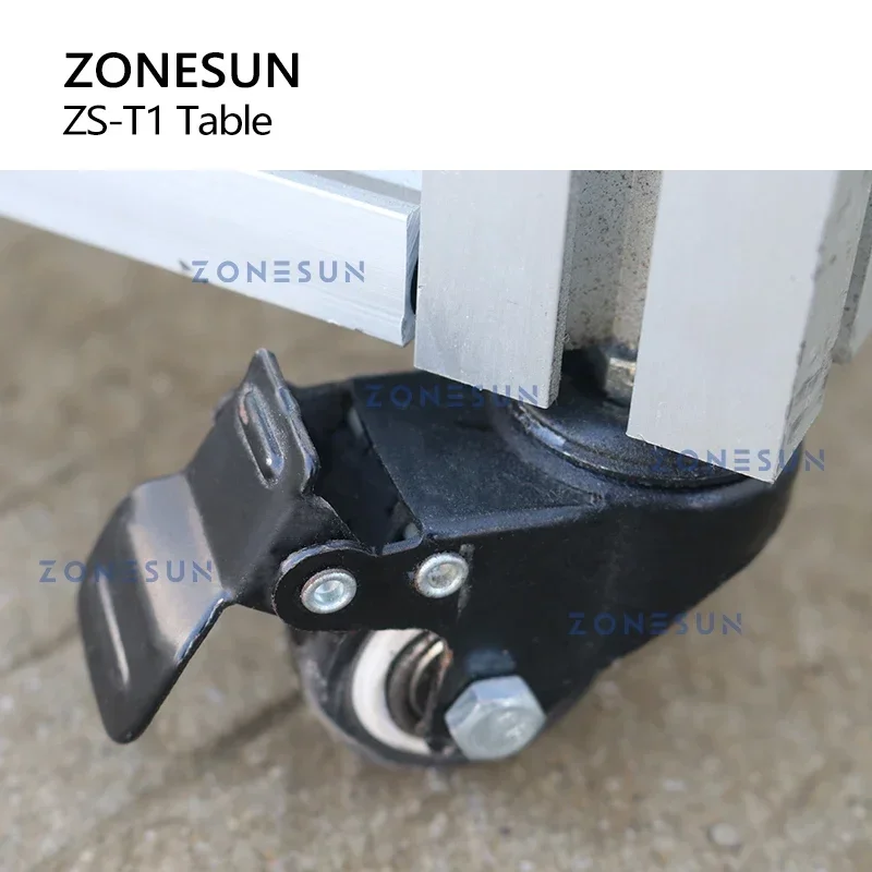 ZONESUN 可動テーブル卓上充填ラベリングマシンユニバーサルホイール 70*70 センチメートル A3 鋼アルミニウム合金 ZS-T1