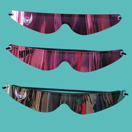 Imagen 2 del producto Gafas de sol con licencia Vintage Bret Hart Hitman Hart Wrap Around Shades Nuevas gafas de motocicleta