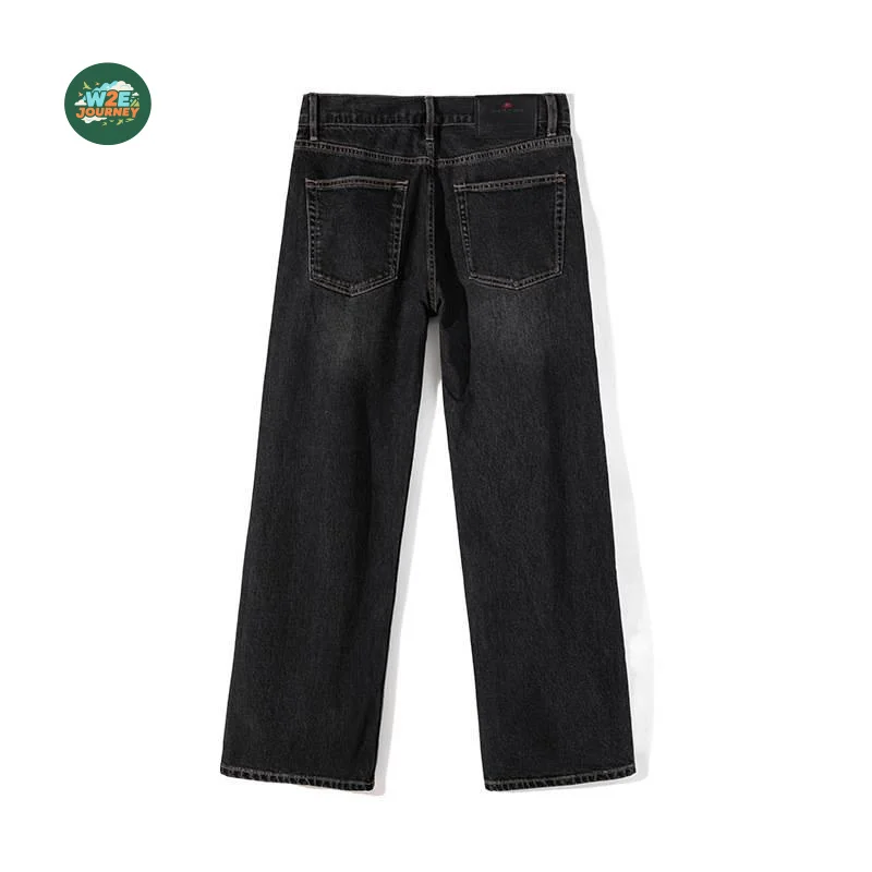 W2EJOURNEY Luxury Quality EU US Size Jean Pants Essentials Men'S Heavyweight Low Stretch Denim Straight-Fit Bootcut Jean