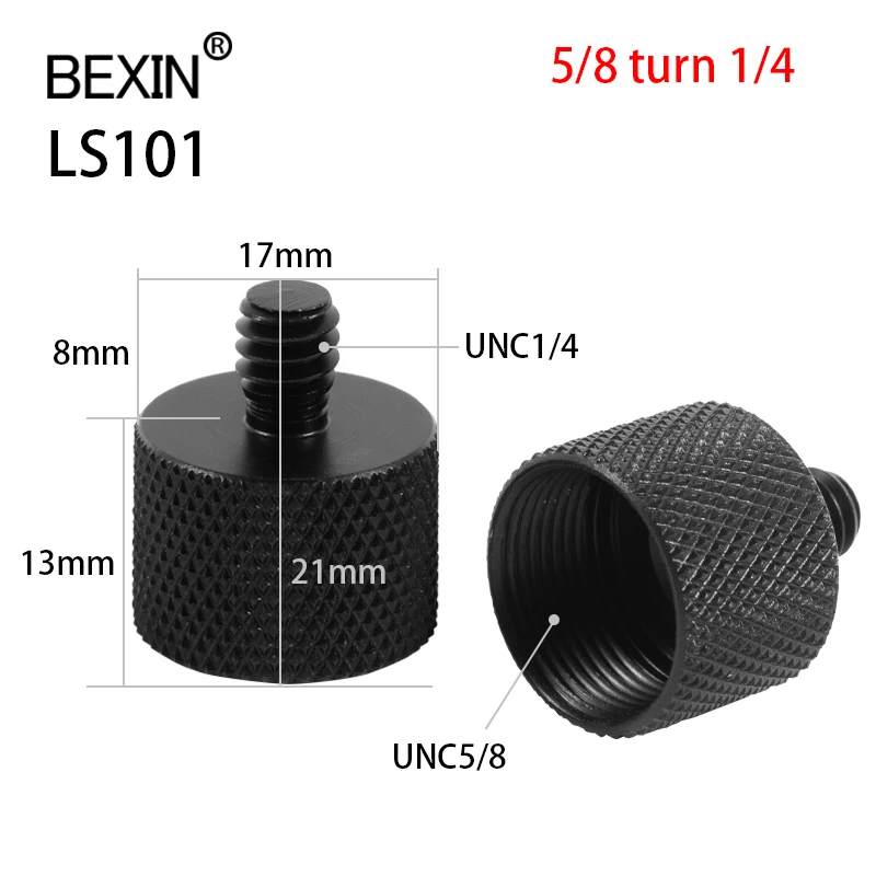 BEXIN 5/8 to 3/8 or to 1/4 camera conversion screw tripod connector converter for ball head cloud stand alone camera