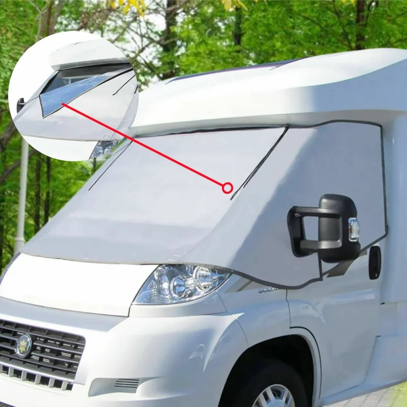 RV External Thermal Screen With Zipper Windscreen Sunshade UV/Frost Protection For Fiat Ducato Peugeot Boxer Citroen Relay X250