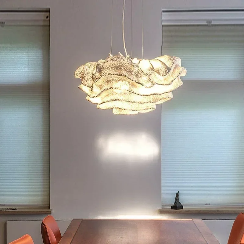 

SANDYHA Nordic Cloud LED Pendant Light Kids Bedroom Dining Room Home Decor Soft Cotton Design Stylish Chandelier