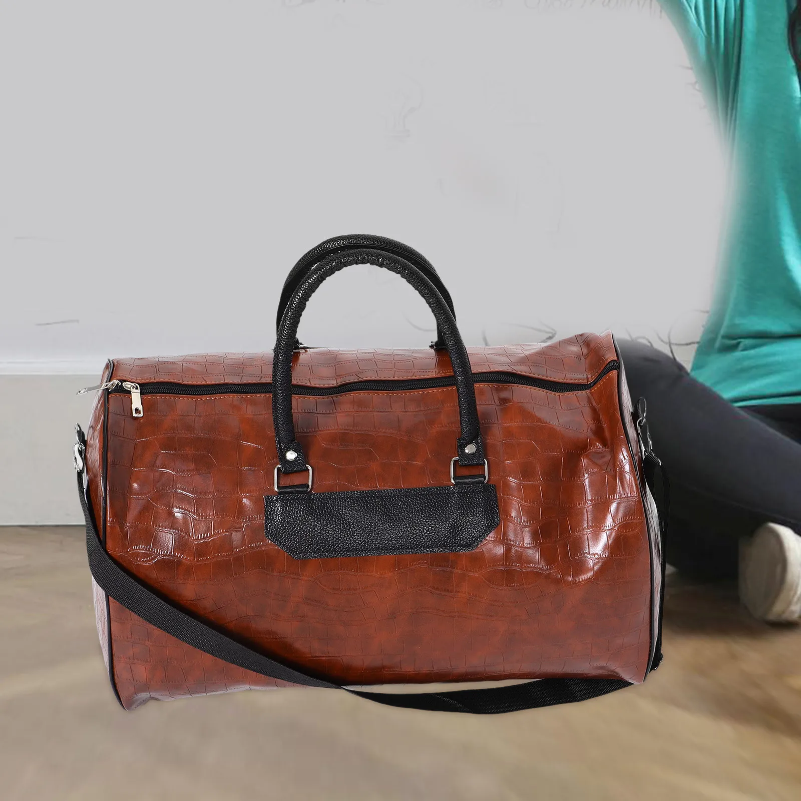 PU Business Travel Bag Large Capacity Multifunctional Organizer Casual Handbag Sturdy Portable Outdoor Travel Bag