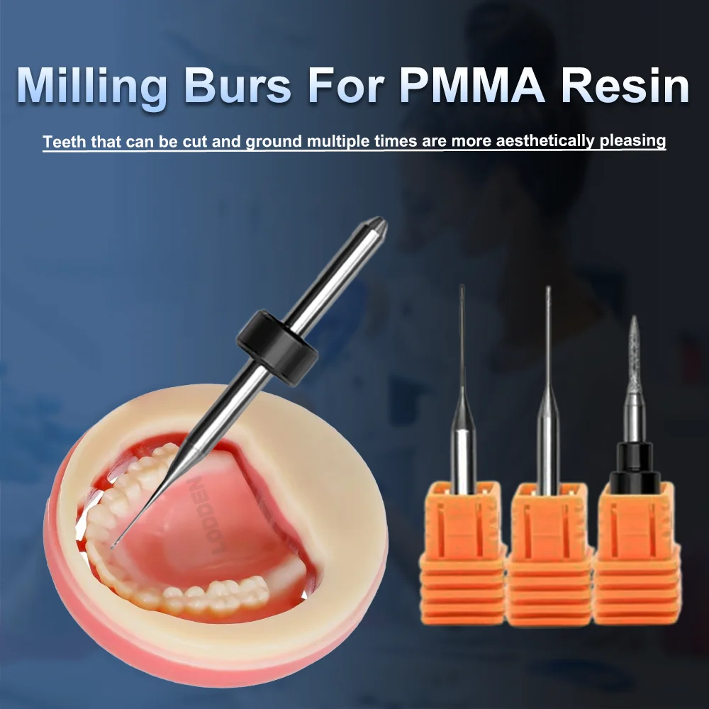 VHF K4 K5 N4+ Dental Milling Burs for PMMA Glass Ceramics Zirconia Dental Materials D3 DC Coating CAD CAM Cutter Grinding Tools