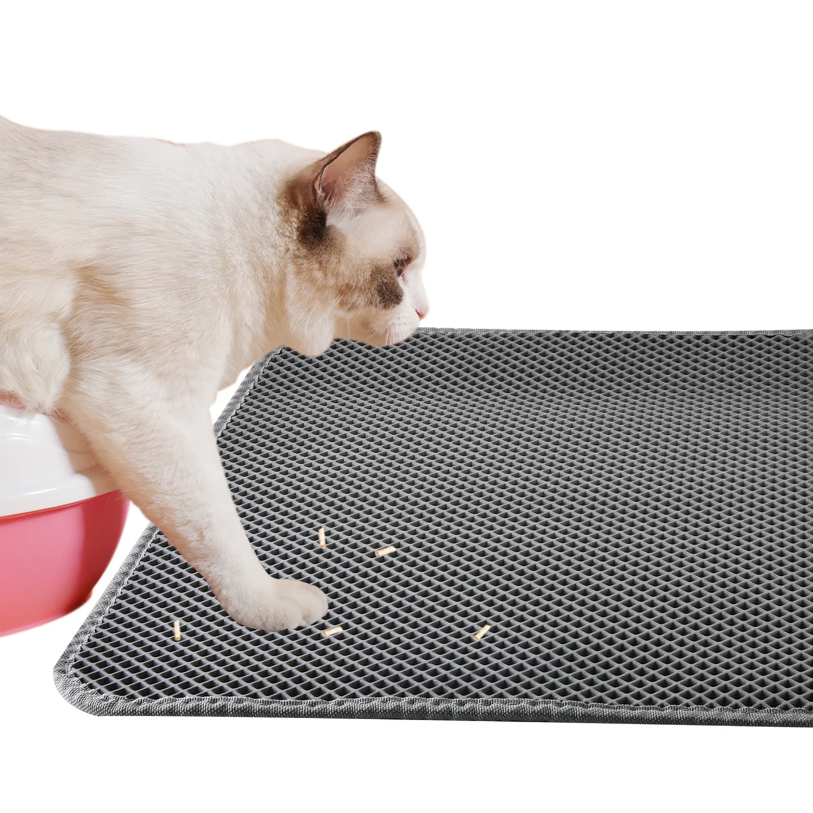 Katzenstreu Matte Wasserdicht Doppel Schicht Haustier Katzentoilette Matte Haustier Toilette Katze Matte Rutschfeste Sand Katze Waschbare Matte Haustier Sauber
