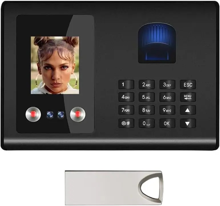 FA01 Staff Biometric Face Recognition Fingerprint Scanner Clock In And Out Employee Time Attendance Machine Time Recorder