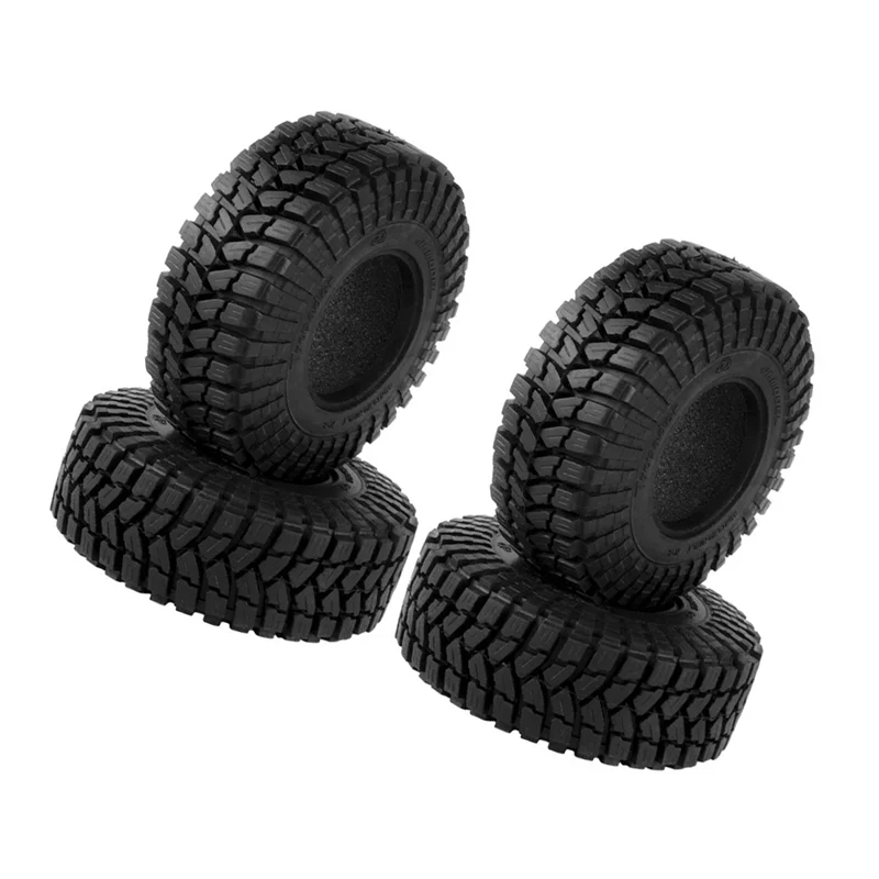 4PCS 110Mm 1.9 Rubber Tire Wheel Tyre for 1/10 RC Crawler Car TRX4 D90 Axial SCX10 II III Redcat A