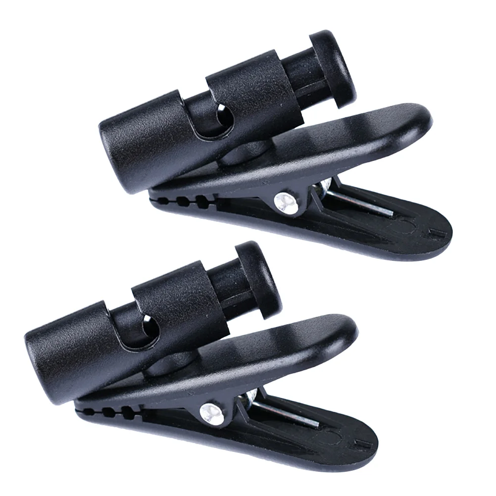 

2 Pcs Car Phone Mount Earphone Cable Clip Clamp Earplugs Headphone Black Headset Wire