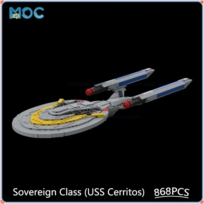 

Sovereign Class (USS Cerritos) Model MOC Building Blocks DIY Assemble Bricks Collection Space Display Toys Birthday Gifts 868PCS