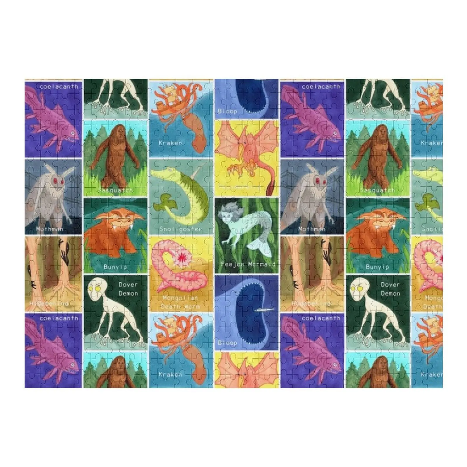 

Жуткая милая головоломка Cryptids Woodens для взрослых, персонализированный детский подарок, детская игрушка-головоломка с индивидуальным именем