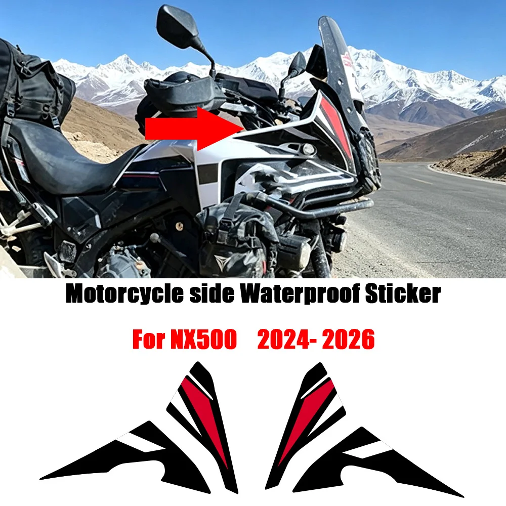 nx500用防水ステッカー、耐傷性デカールアクセサリー、nx500-2024-バイクサイドウィンドシールド装飾ステッカー