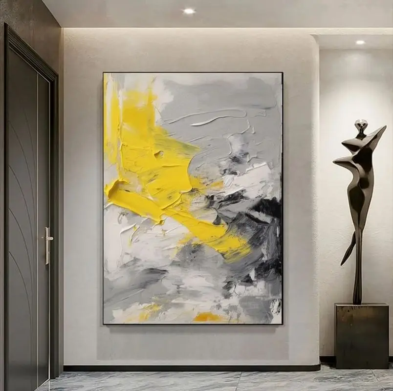 

Handmade Oil Paintings Canvas Nordic Abstract Texture Modern Aesthetic Art Home Decorations Room Picture On The Wall Decor Mural