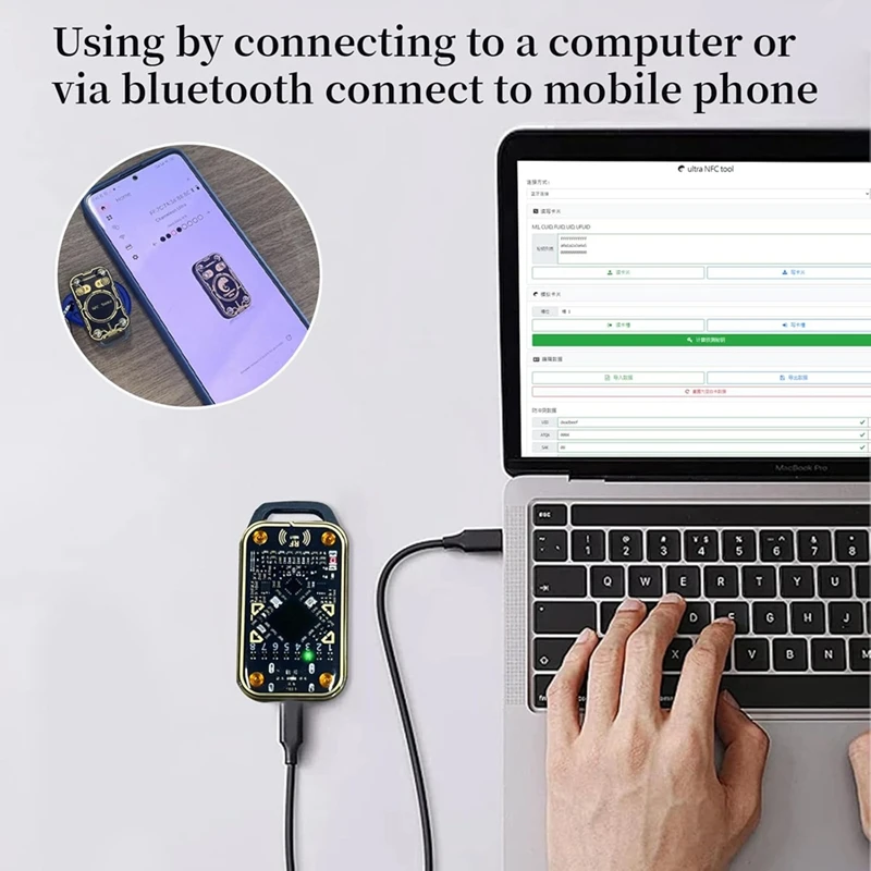 RFID Reader Writer Full Function RFID Emulator RFID Writer Copier Smart Card Duplicator Multiple ID IC Cards Replacement-ABVP