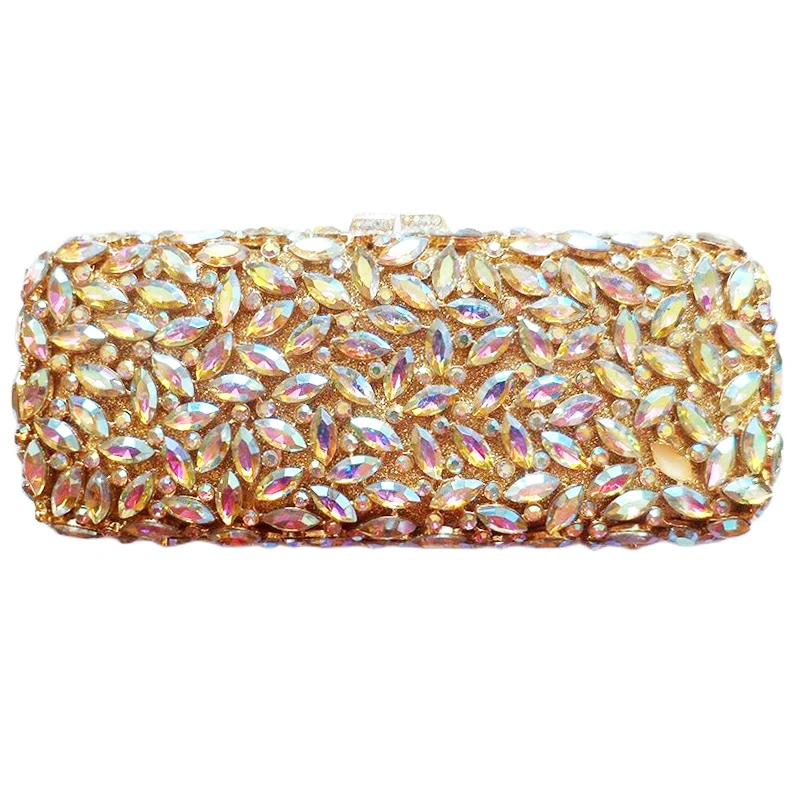 

AB Rhinestone Evening Crystal Purse Bag Women Handbag Gemstone Party Wedding Clutches Female Small Chain Shoulder Purses