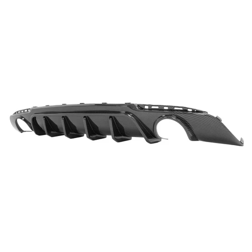 

Fits for Chrysler 300 15-23 Carbon Look Exhaust Shark Fins Rear Bumper Lip Diffuser